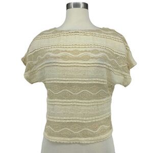 UO Sparkle & Fade Sheer Shimmery Lace Crop Top